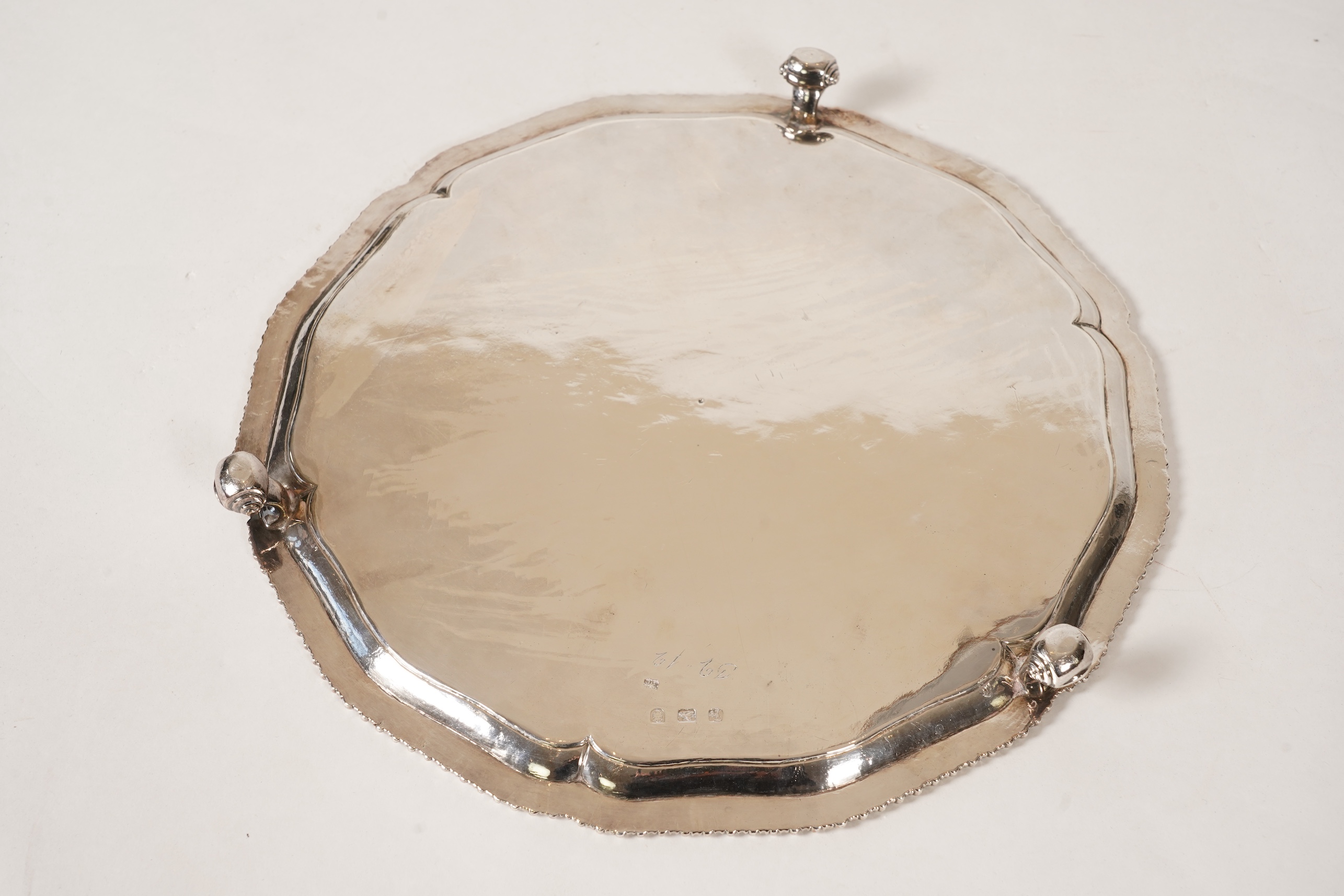 A George III silver salver, by Hannam & Crouch